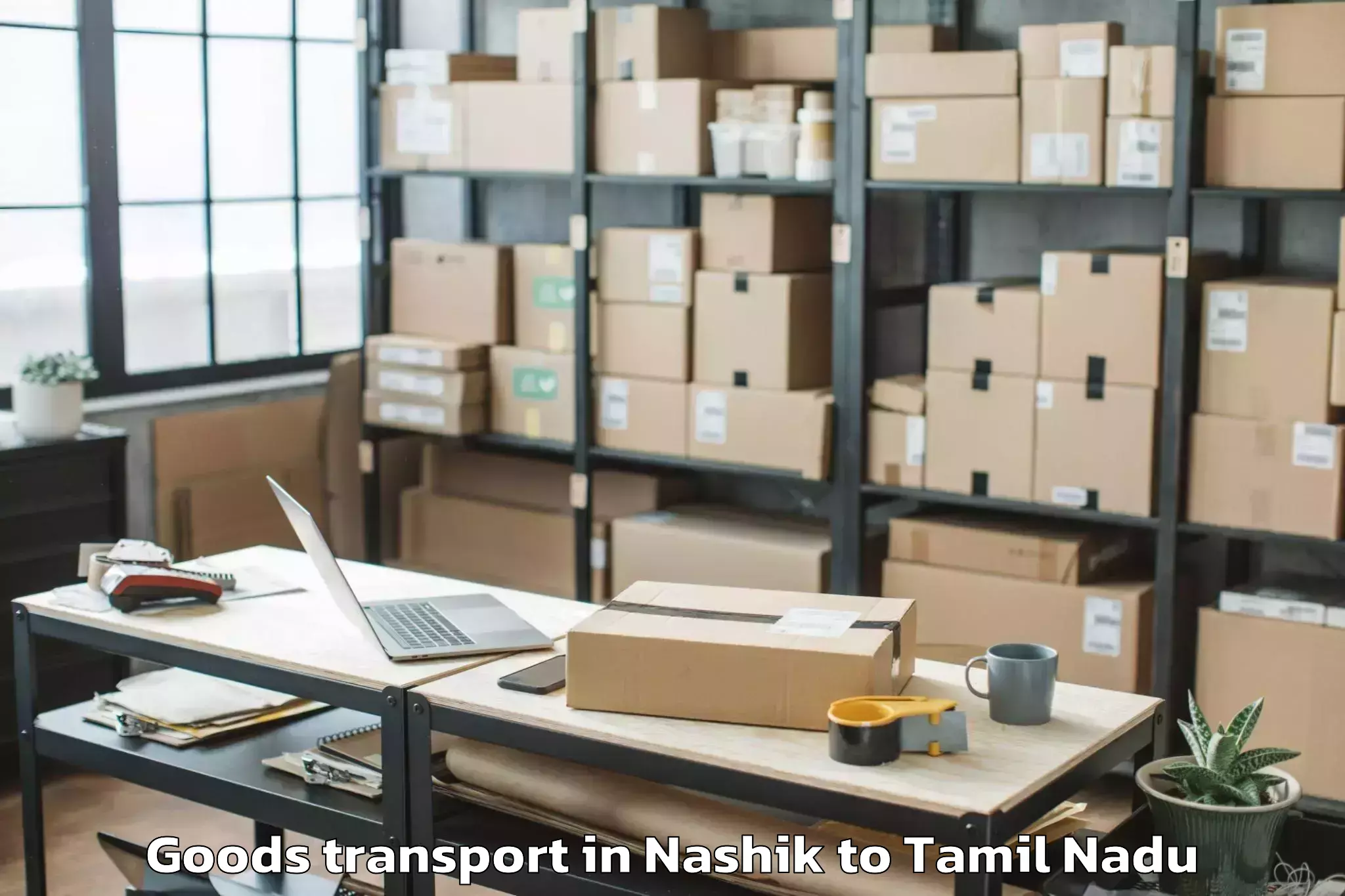 Affordable Nashik to Valangaiman Goods Transport